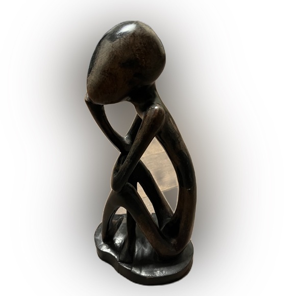 Wooden figure - the thinker - african style - Picture 1 of 12